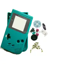 Голубой цвет, весь Корпус в сборе, чехол для классического полиуретана, gbogbpgameboy, чехол с резиновой наклейкой на винты