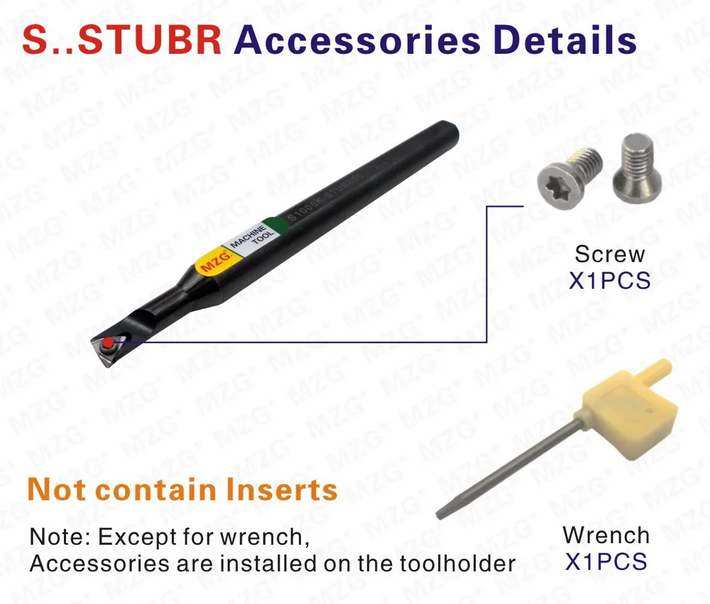 MZG токарный станок с ЧПУ 10 мм 12 мм S1006K-STUBR06 резак бар маленькое отверстие токарный станок держатель зажимается внутренние расточные держатели инструментов