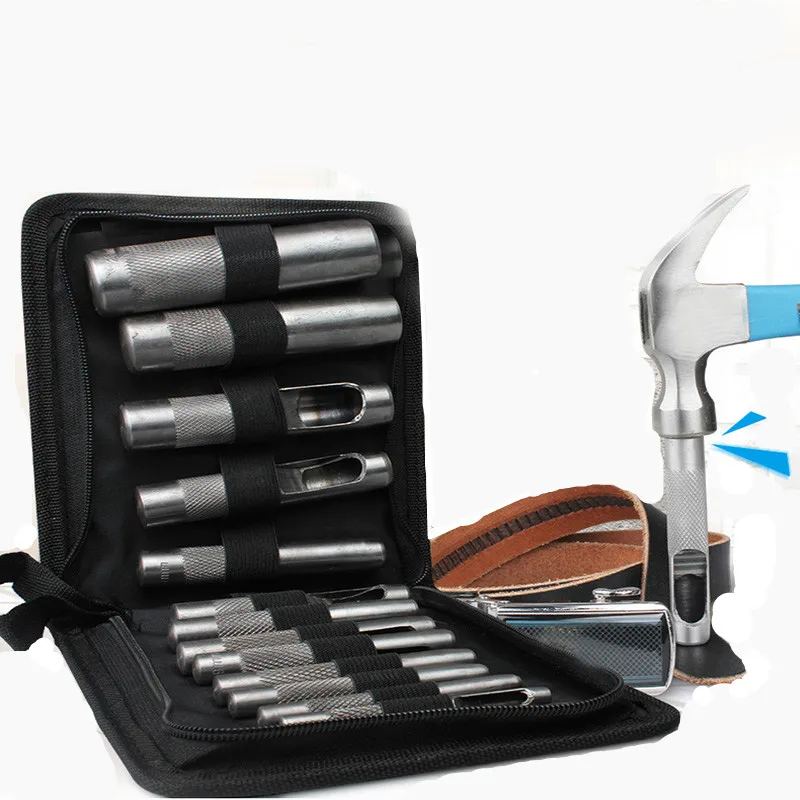 

G1 Hollow Hole Metal Leather Punch Set 3mm-35mm Vinyl Gasket with Case