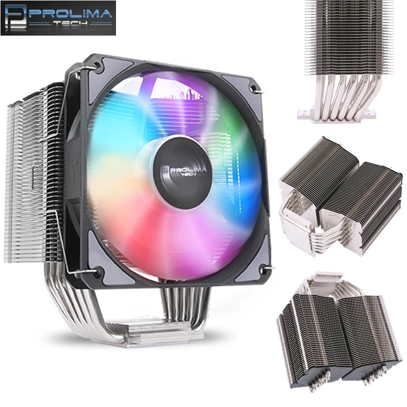 Prolimatech Basic 83 Процессор AMD Intel процессор радиатор охлаждения кулер RGB вентилятор LGA 2011 2066 AM4 115X AM3 FM1 FM2 процессор радиатор