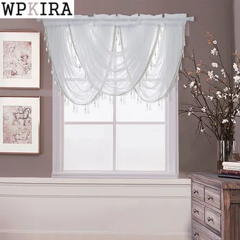 

New Arrival Romantic Style White Coffee Short Curtain Kitchen Curtain Vintage Style Window Home Decoration Hot Sell QT052&30