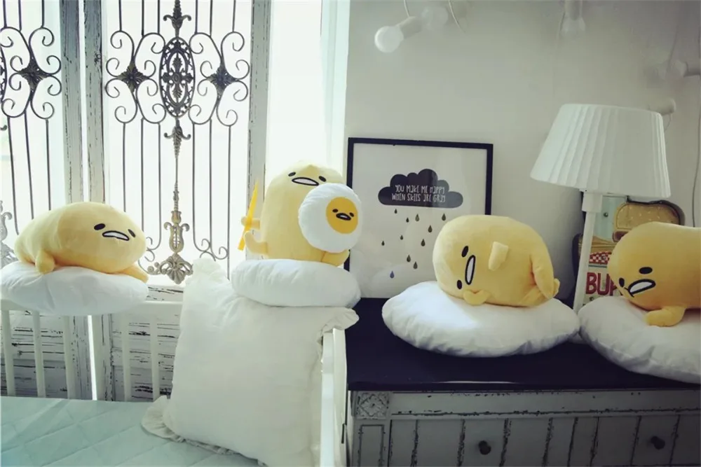 1 шт. 50*40 см Gudetama ленивое яйцо плюшевые игрушки яйца jun яичный желток брат большая кукла подушка ленивые шары мягкая игрушка для Рождественский подарок