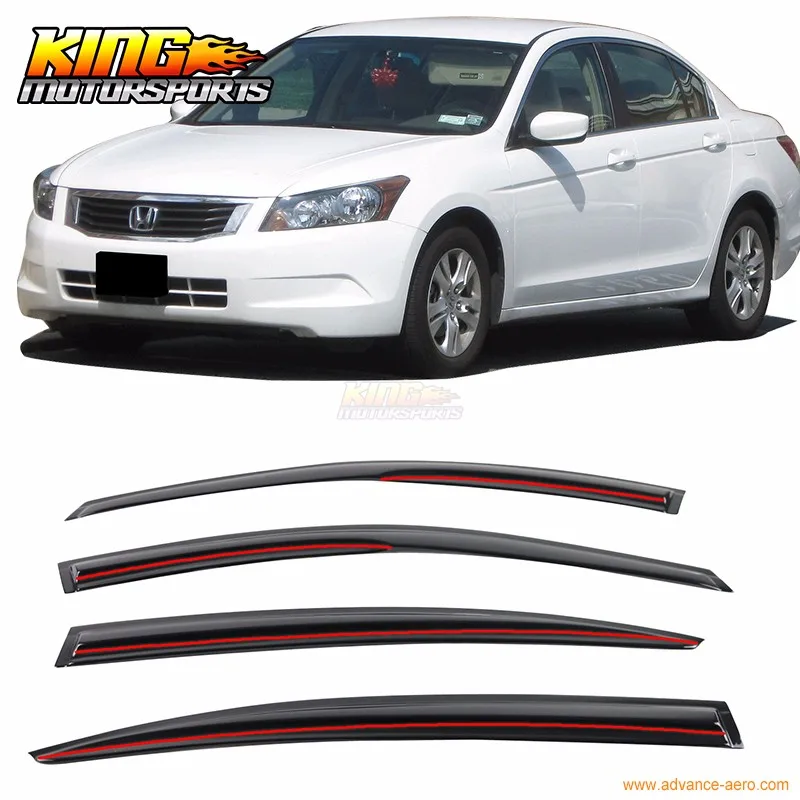 Подходит для 2008-2012 Honda Accord Sedan Mugen стильные оконные козырьки 4 шт. дымовые/тонированные акриловые США Внутренние