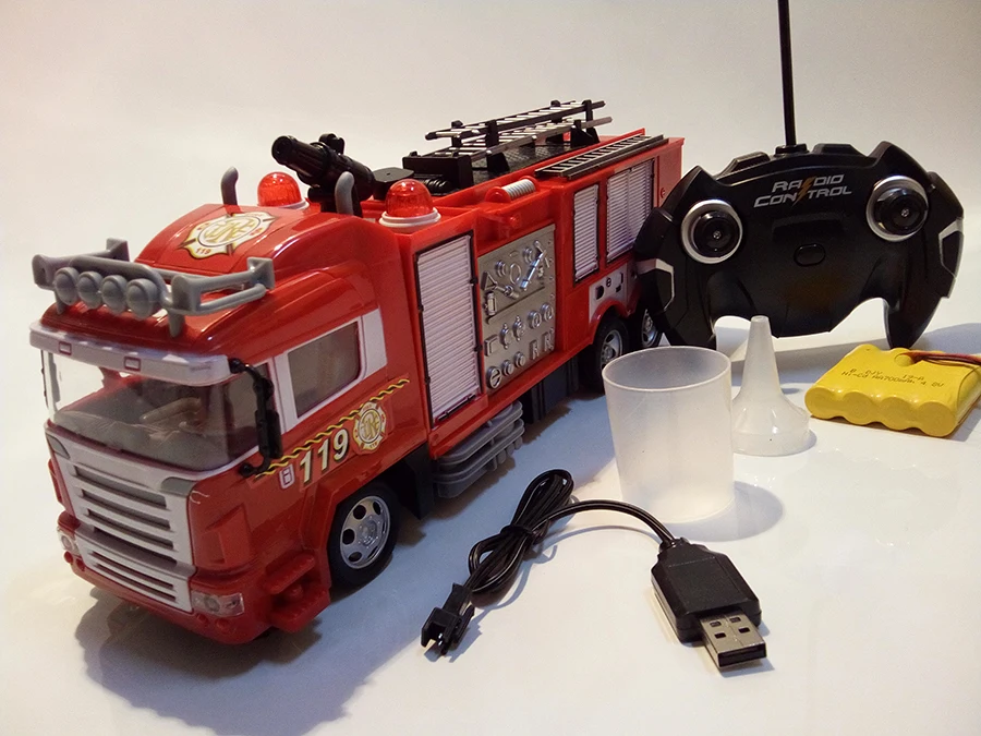 

toys for children remote control rc water spray fire truck rc truck