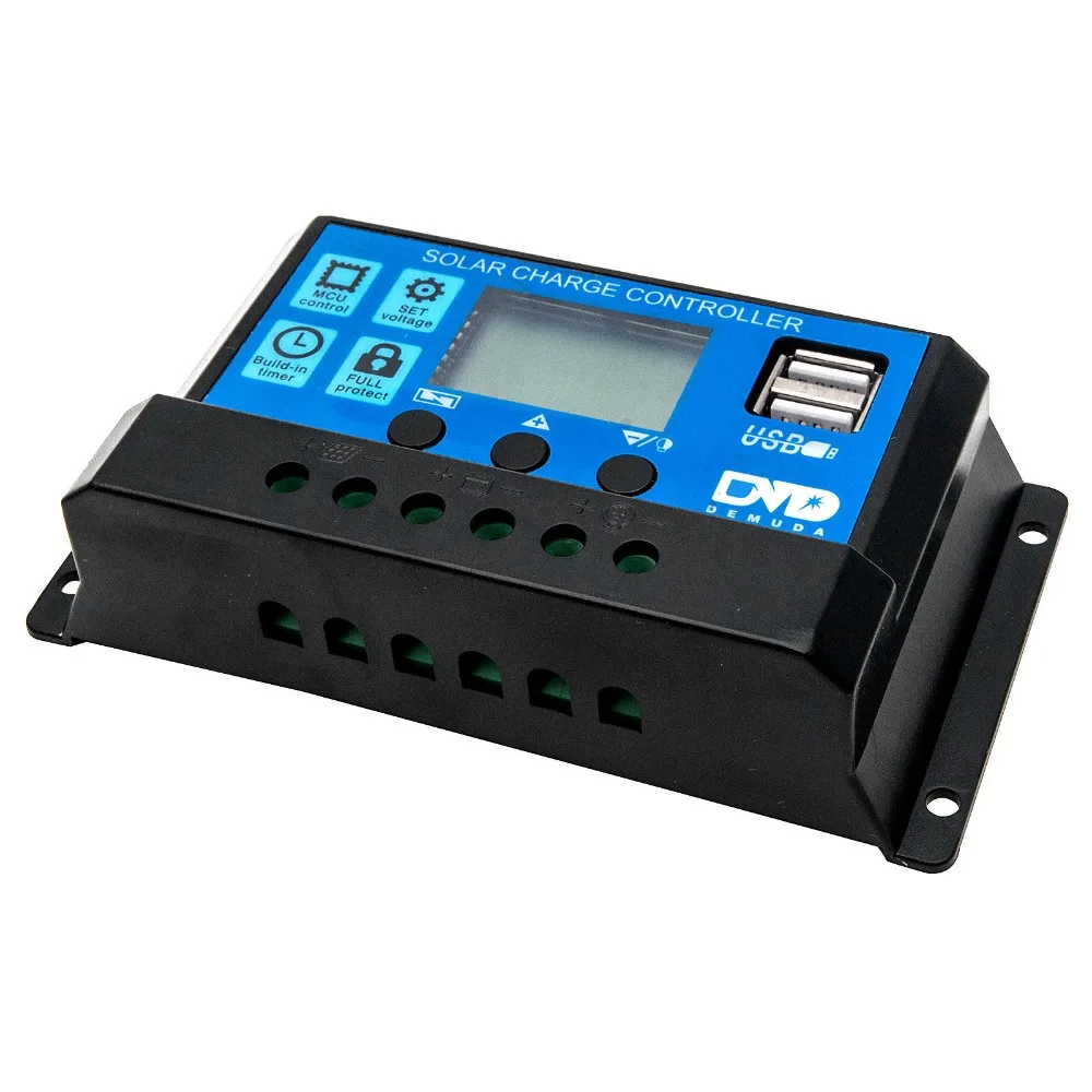 20A Dual USB Панели солнечные Батарея регулятор заряда аккумулятора 12/24V ЖК-дисплей Прямая поставка ls'd инструмент