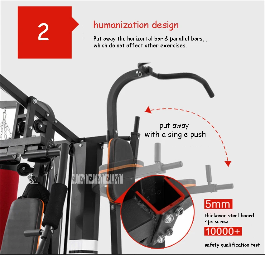 0601A большой комбинированный тренажер, интегрированное фитнес-оборудование, комплексная Силовая Тренировка мышц, подтягивающий мешок с песком, скамья для сидения
