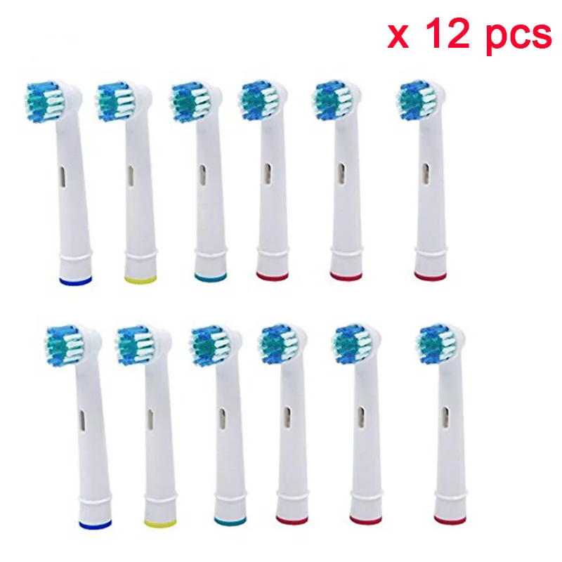 

Electric Toothbrush Heads Generic Replacements Compatible with Braun Oral B - Brand New Clean Tooth Brush Heads - 12 Pcs