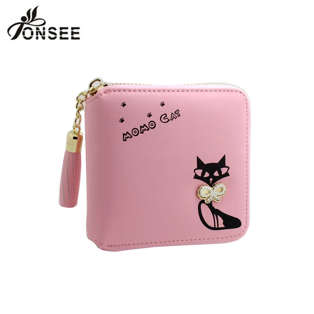 

Newest trendy! fashion carteira feminino wallet women cute mini cat leather wallet purse women famous brand carteira portfel #39
