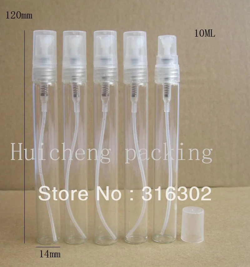 24/lot 10ml Glass Mist Sprayer Bottle 10CC Parfume Atomizer With Cap