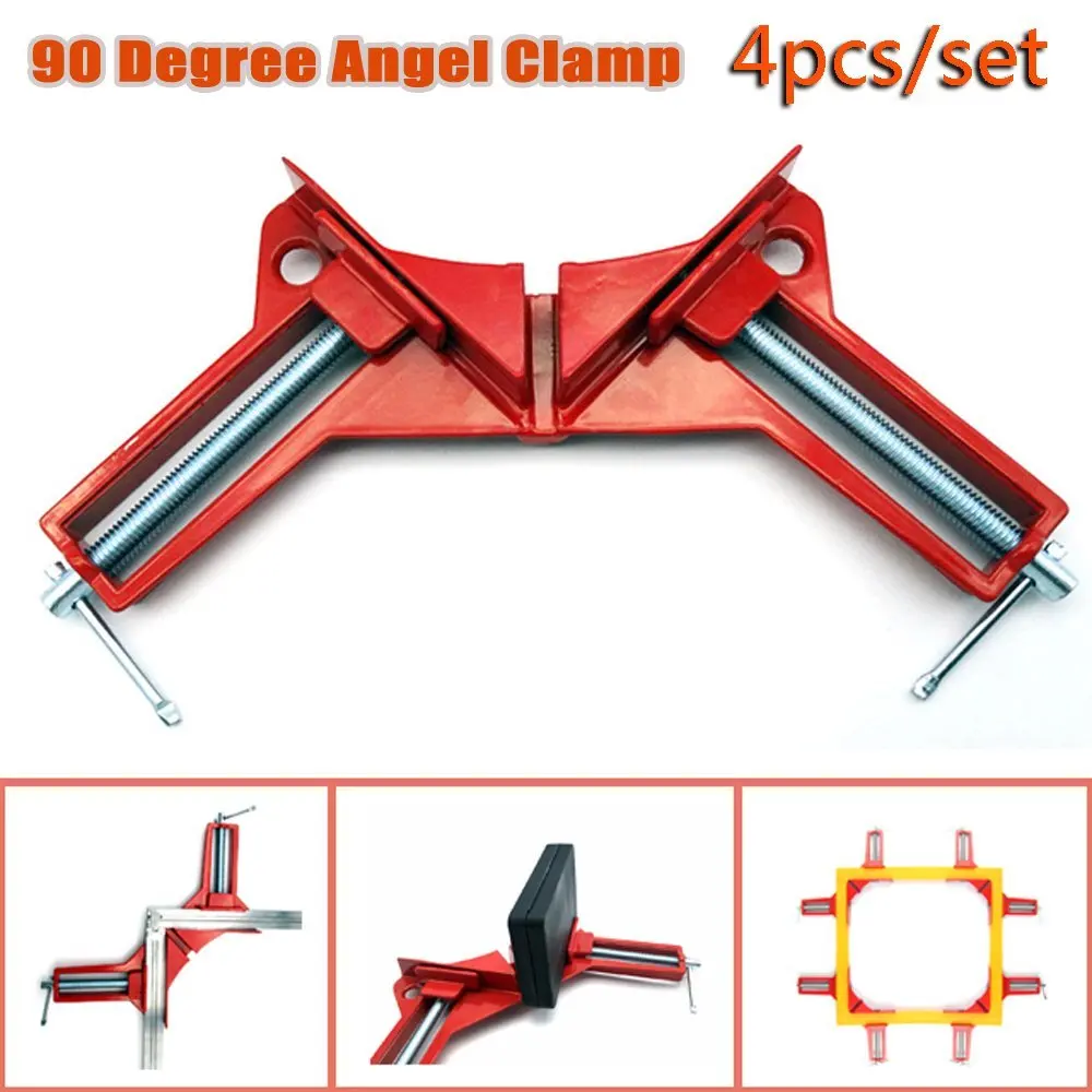 4 шт. 3,3 дюйма 90 градусов правый угол держатель зажим многофункциональный изображение обрамление держатель, ручной инструмент для дерева