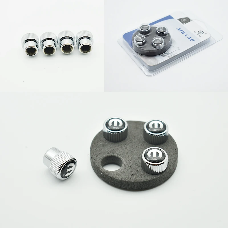 

1 set Top Quality Chrome car wheel valve stem cap auto metal For MOPAR logo badge fit all car model Car-styling