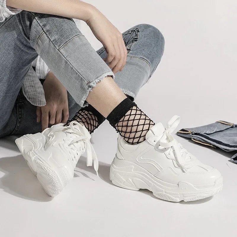 Spring Fashion Casual Women Shoes Woman White Shoes Flat Platform Sneaker Women Cross-strung Lace-Up Women Trainers