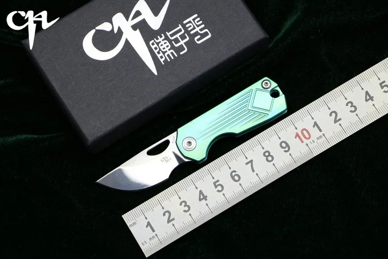 

CH003 Toad Mini Keyring folding knife AUS-8 Blade ball bearings TC4 Titanium handle camping daily fruit pocket outdoor EDC tools