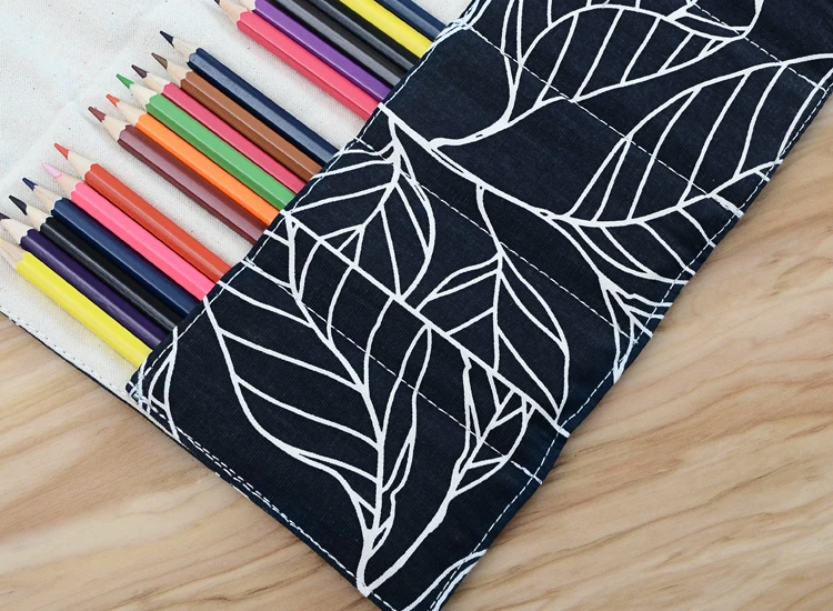 Новые творческие Leaf хлопок тканевый пенал 36 отверстиями ручка сумки многофункциональные ручки коробка школьные канцелярские принадлежности Инструменты