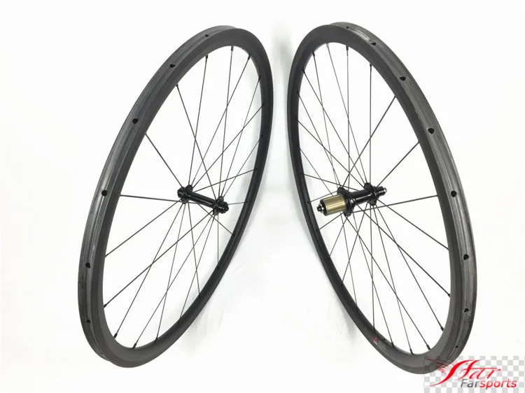 

Farsports FSC30-TM-25 Bitex hub 30mm carbon wheels for road bike, Chinese basalt braking surface UD carbon bicycle wheels