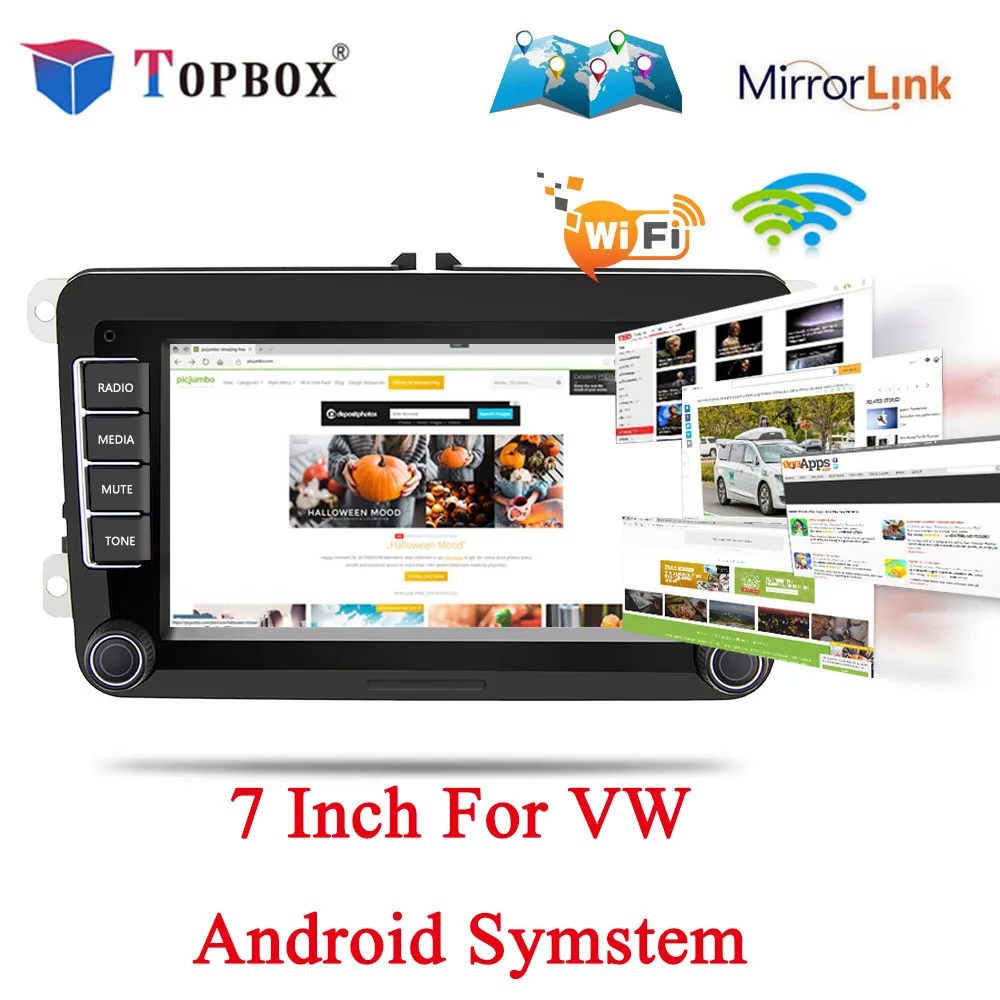 

Camecho 2 Din Android GPS Navigation Autoradio Wifi Bluetooth Car Multimedia player 7"HD Mirror Link Car Radio Stereo For VW Car