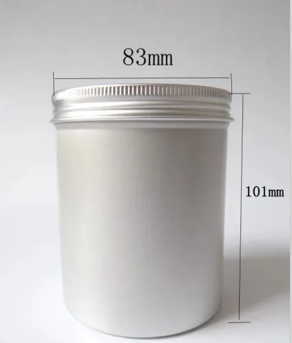 

Free shipping 500ml aluminum canister for tea,sugar, spice etc, 500g aluminum can tall size, aluminum tin container