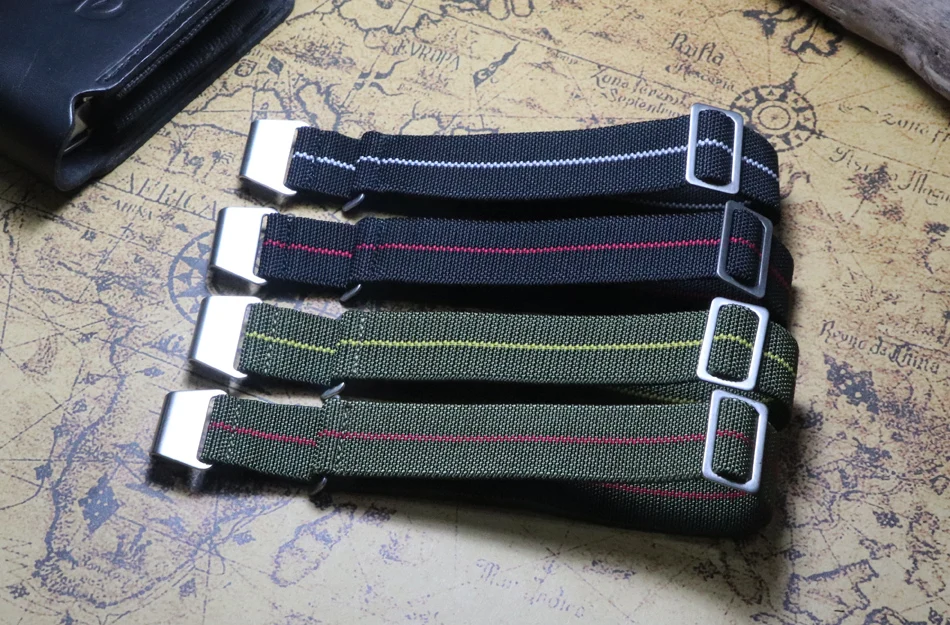 

20 21 22 mm French Troops Parachute Bag For NATO Elastic Nylon Belt General Brands Wat'chband Watch Strap Band Military Bracelet