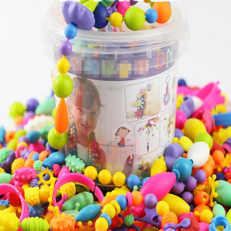 165Pcs Snap-Lock Beads Toys Handmade DIY Crafts Arts Jewelry Making Kits Gift for Kids Children (2)