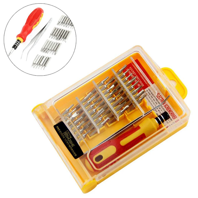 

1set 32 in 1 Set Micro Pocket Precision Screw Driver Kit Magnetic Screwdriver Cell Phone Tool Repair Box