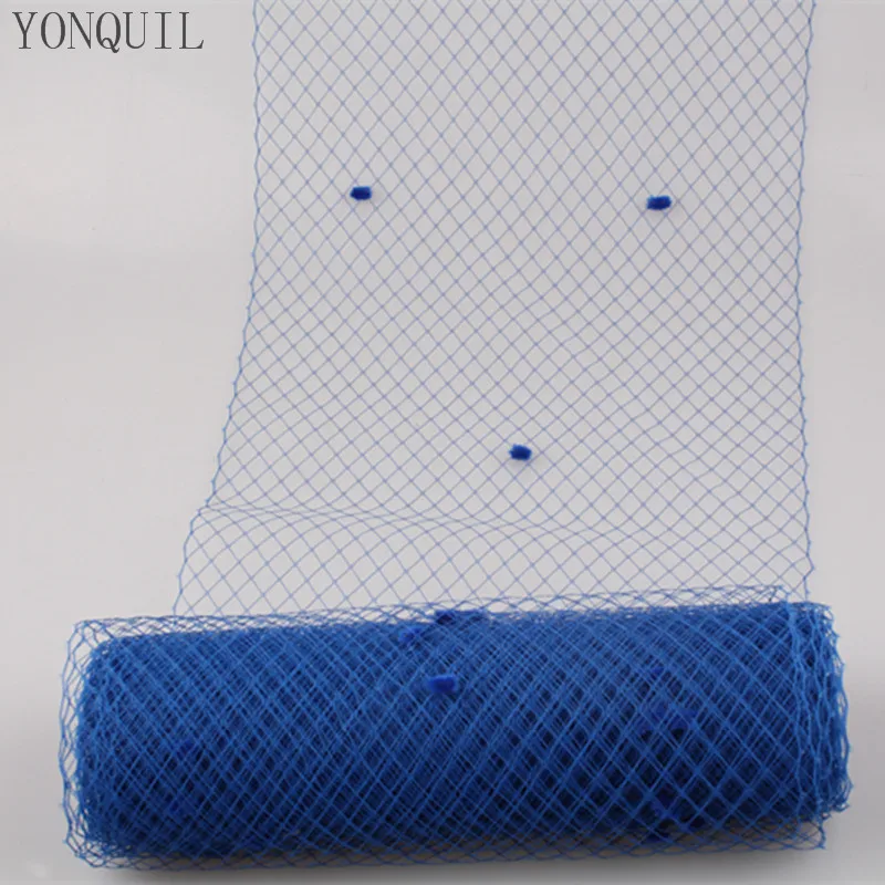 

25CM Bule or multiple color dot Birdcage veil bridal netting hair accessory Millinery Veilling DIY Fascinator base Headpiece