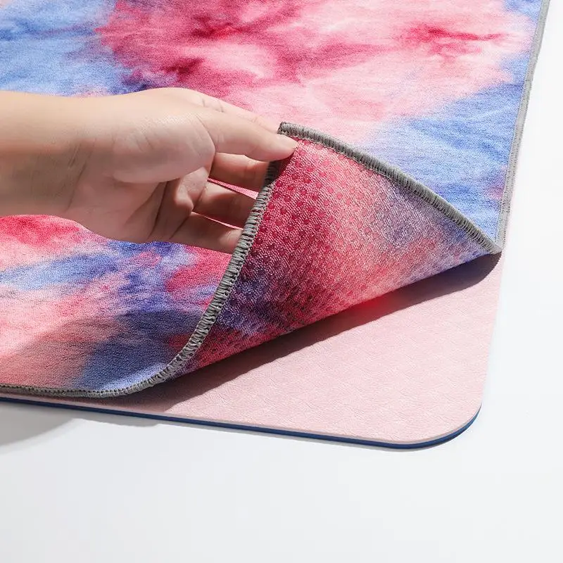 Tie dye печатное одеяло для йоги силиконовый нескользящий частицы утолщенный