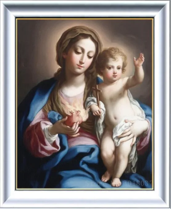 

Diamant Diy Diamond Painting Cross Stitch Saint Holding The Cross Child Needlework Diamond Embroidery Full Diamond Decorative