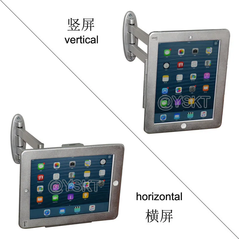 Для iPad 10,2 дюймов безопасности настенное крепление артикуляционный замок Противоугонный корпус дисплей поддержка для mini/air/9,7/10,5/11/12,9