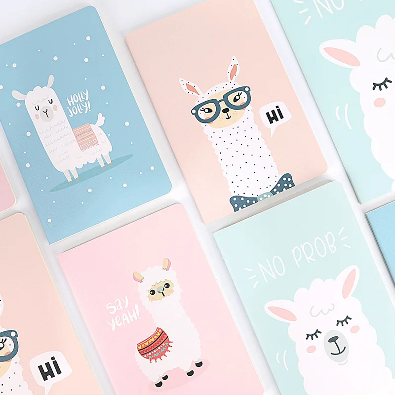 

A5 Alpaca Notebook Soft Cover Notepad Office School Stationery Mini Portable Funny Bullet Journal Kawaii Animal Diary Planner