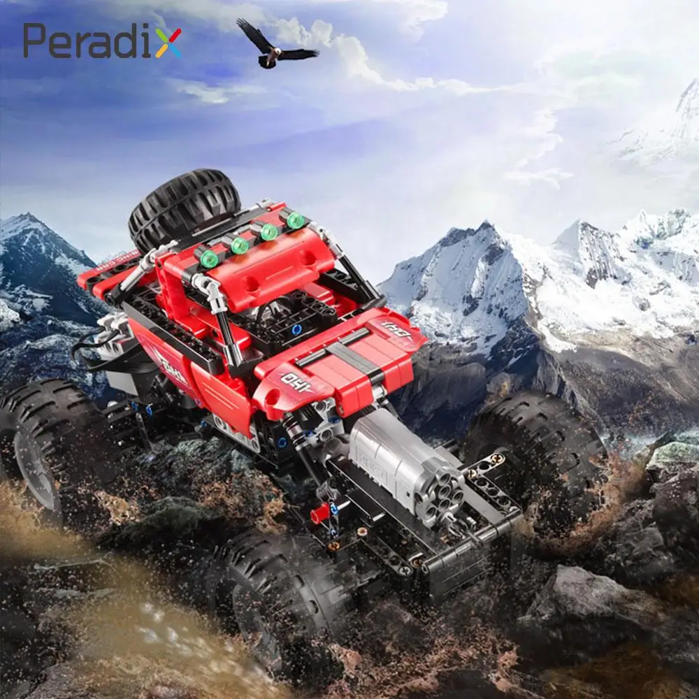 

2018 Fun Assembled Vehicles Toys Building Blocks Vehicles Plastic 2.4GHz DIY Boy Blocks RC Car Drop Shipping