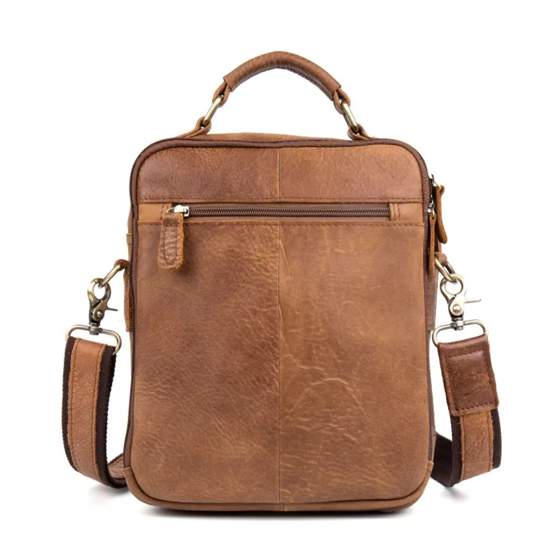 AETOO Retro Grinding Cowhide Shoulder Skimmed Handbag Postman Handbag Leather Handbag