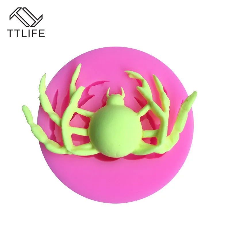 

TTLIFE Halloween Spider Silicone Mold Fondant Cake Dessert Decorating Tools Pastry Confeitaria Sugarcraft Kitchen Baking Moulds