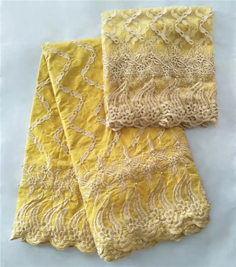 

Latest African Lace Fabric Guaranteed quality! embroidery bazin riche getzner 5yards and 2yards swiss voile lace BA1024