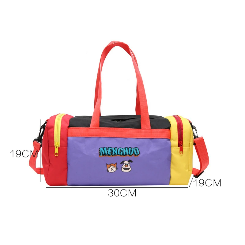 Youda цветная подходящая индивидуальная трубчатая сумка на плечо Женская мультяшная Милая портативная дорожная сумка для путешествий большая емкость дорожные сумки
