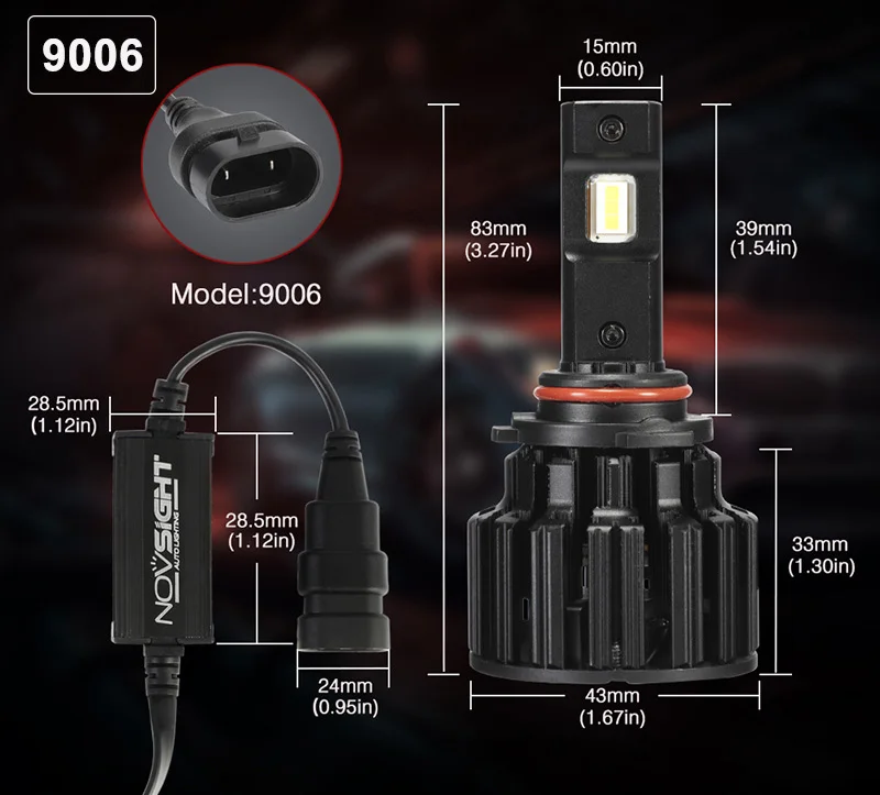 Novsight автомобильный светильник 100 Вт 20000лм 6000 К H4 H7 H11 светодиодный головной светильник 9005 HB3 9006 HB4 Авто Blub супер яркий DC 11 V-30 V Automotiv лампа