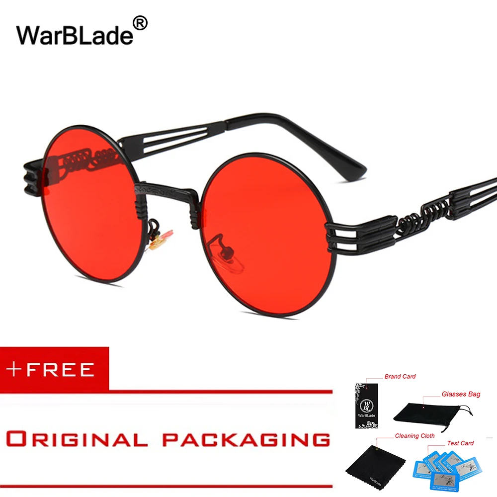 

Brand Designer Classic Steampunk Polarized Round Sunglasses Men Women Vintage Retro Glasses Driving Sunglass Eyewear WarBLade