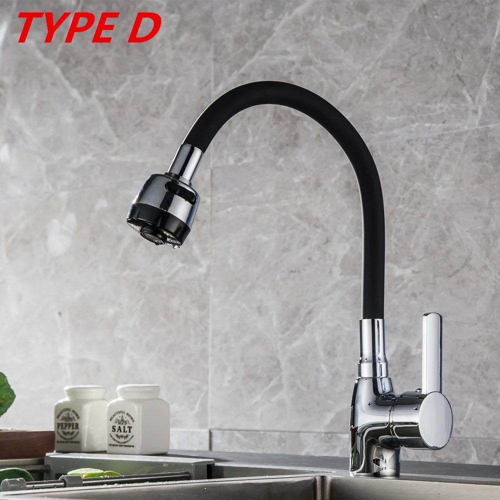 Business Style Silica Gel Nose Any Direction Rotating Kitchen Faucet Cold and Hot Water Mixer Torneira Cozinha Single Handle Tap4 (2)