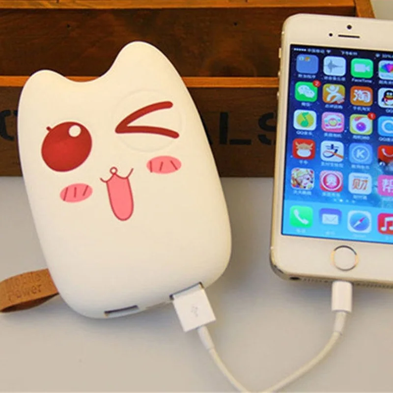 DCAE Real 8000mAh Cute 3D Cartoon Power Bank Dual USB External Battery Portable Charger For Cell Phone