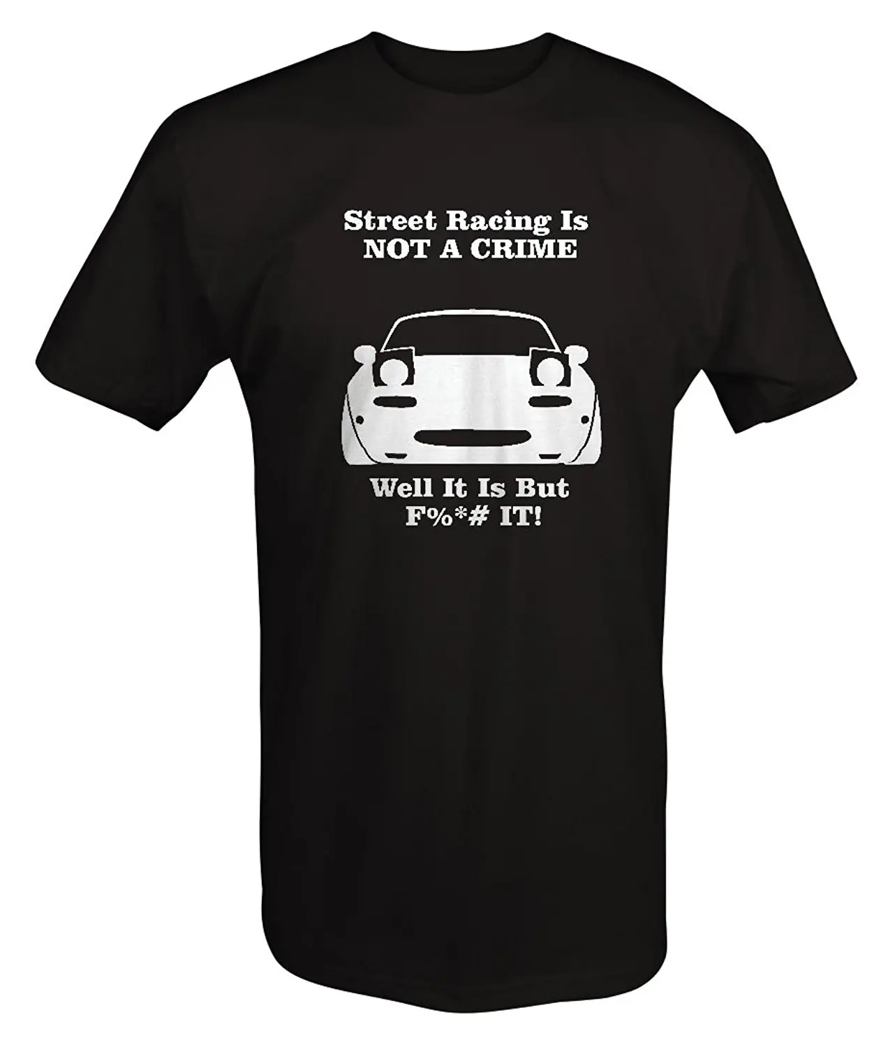 Jzecco Summer Style Mens T-shirt Mitsubshi Miata Street Racer Is Not A Crime T Shirt | Мужская одежда