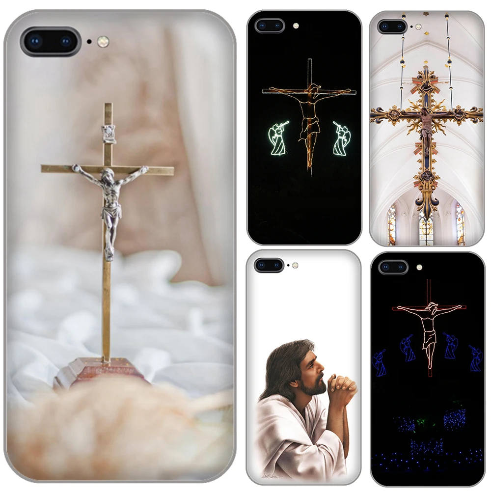 Christian Jesus The Cross Soft TPU Cover Case for iphone 4 4s 5 5s se 6 6s 8 plus 7 Plus X XS XR MAX PLUS |