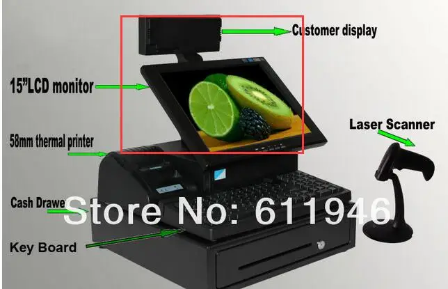 Image LCD monitor for the POS system