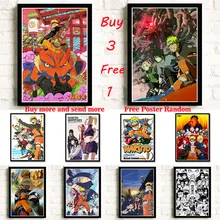 Постер Naruto бумага с покрытием плакат картины с комиксами бар Детская комната Декор бескаркасные