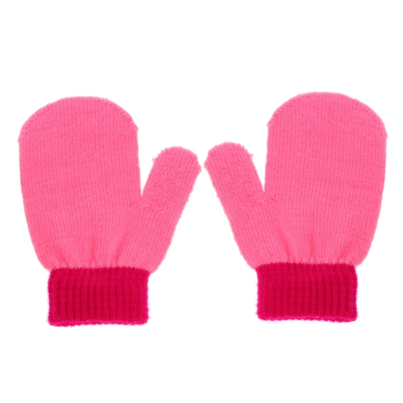 Милые детские перчатки для малышей детские варежки из хлопка мягкие вязаные теплые перчатки Модные Sep7-A - Цвет: Синий