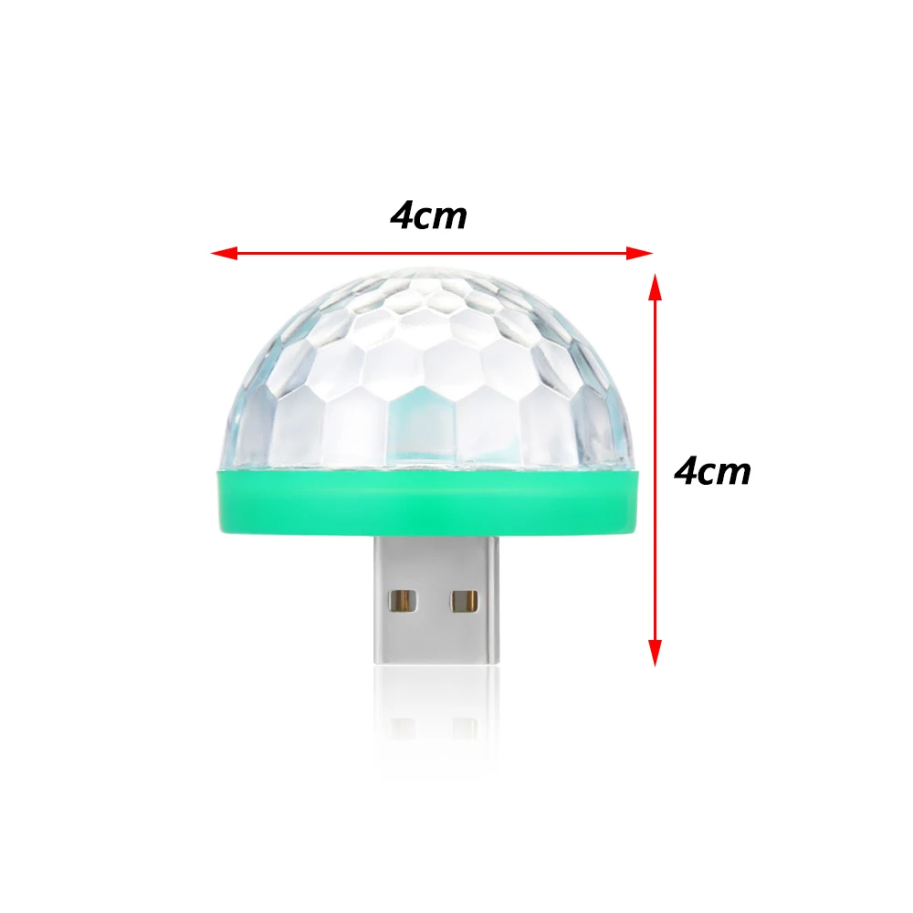 1 шт. крутой Мини Авто USB атмосферный светильник DJ RGB цветная музыкальная звуковая