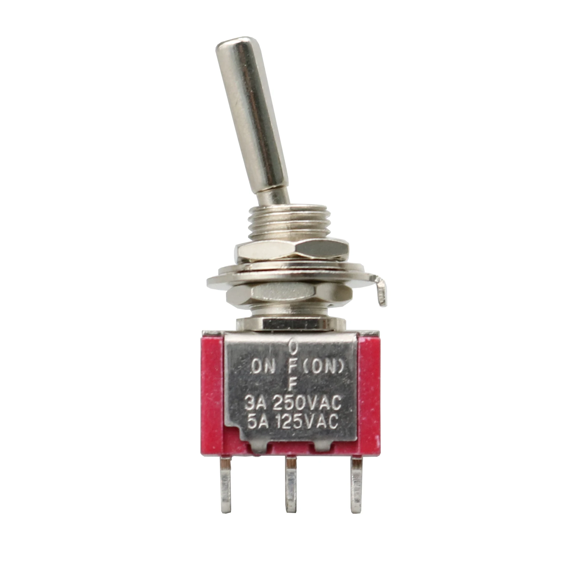 

5Pcs SH Flat Handle T8014B-UHBQ SPDT Mini Toggle Switch ON-OFF-MOM One Way Momentary 3Pin