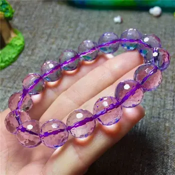 

Free Shipping Natural Purple Crystal Bracelet Amethyst Quartz 12mm AAA(CX#2135)