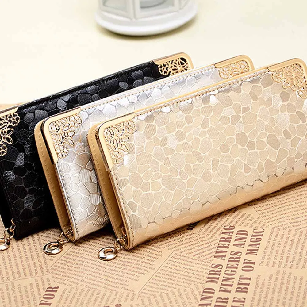  Hot Sale Fashion Hot Lady Women PU Leather Long Purse Wallet Clutch Zip Bag Card Holder 