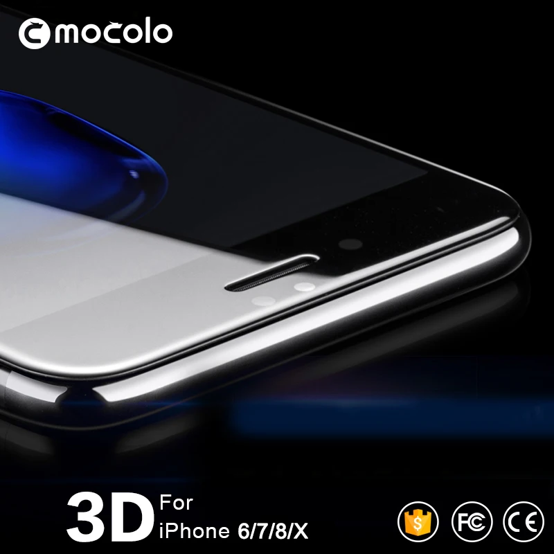 Изогнутое закаленное 3d стекло Mocolo для iPhone 7 с полным покрытием экрана Защитная