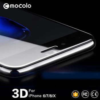 

Mocolo 3D Curved Premium Glass for iPhone 7 Full Cover Screen Protector for iPhone 8 Tempered Glass Film for iPhone X for 6 6s
