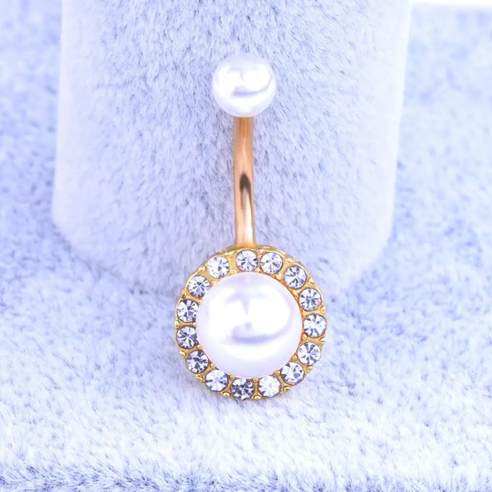 HTB1E4JFRFXXXXXmapXXq6xXFXXXx Elegant Pearl Button Ball Belly Button Ring Jewelry - 3 Styles